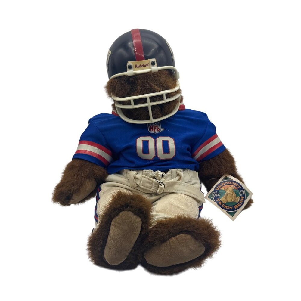 NFL Giants Teddy Bear With Helmet & Jersey By Vermont Teddy Bear Co.
